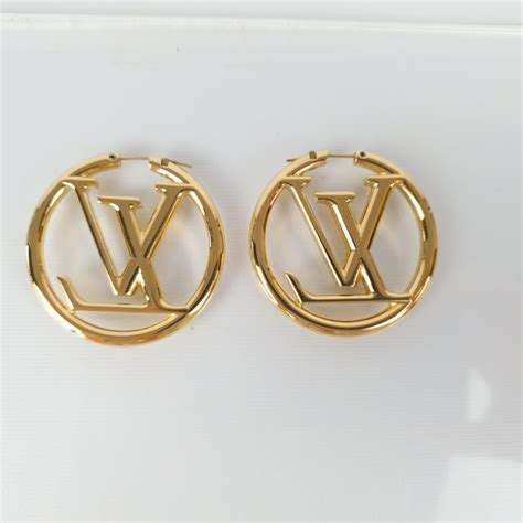 louis vuitton louise earrings|louis vuitton hoop earrings poshmark.